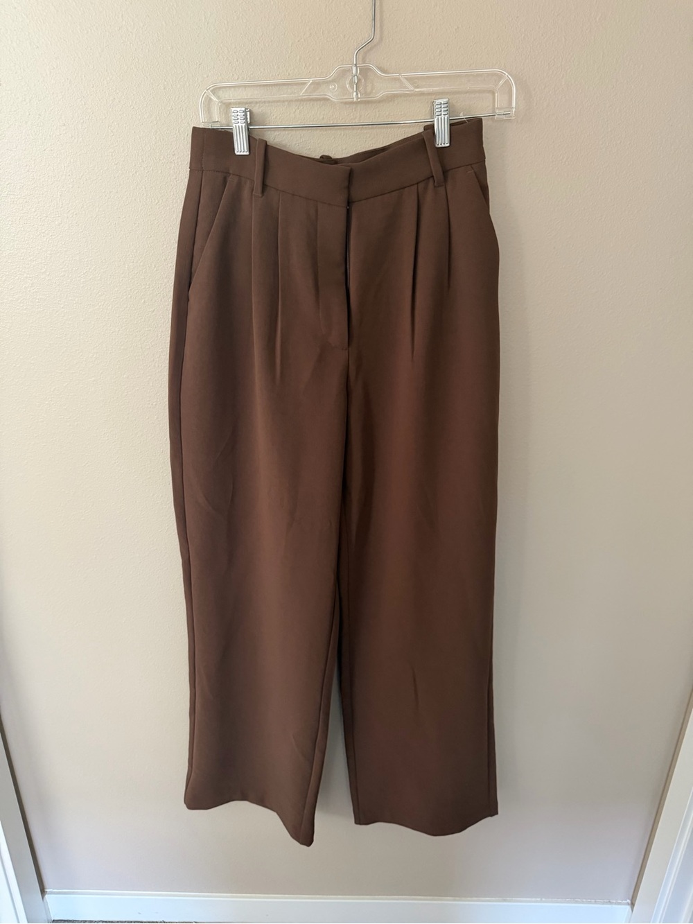 Abercrombie and fitch High-Rise Brown Wide-Leg Trousers